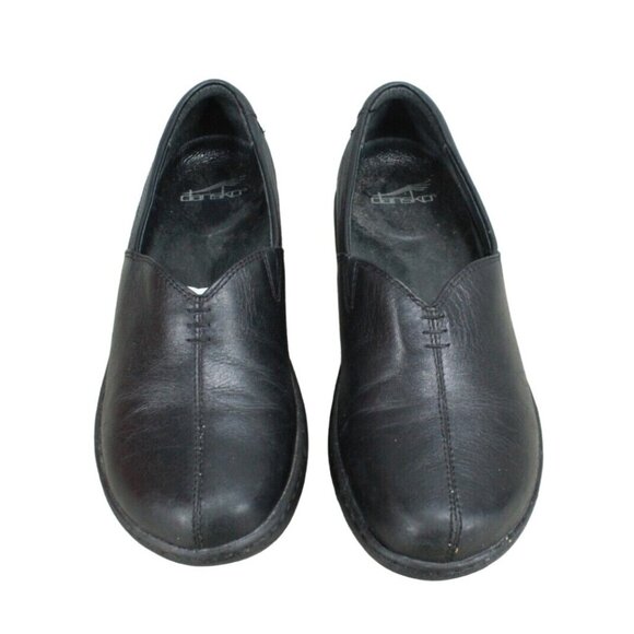 Dansko Abigail Black Leather V Front Comfort Clogs Shoes Size US 8 - Picture 5 of 7